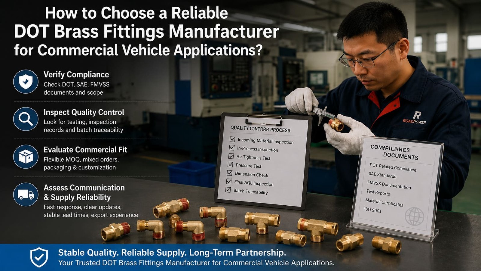 How to Choose a Reliable DOT Brass Fittings Manufacturer for Commercial Vehicle Applications?