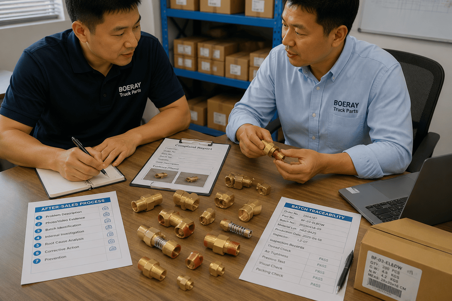 DOT brass fitting suppliers after-sales support and batch traceability